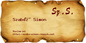 Szabó Simon névjegykártya